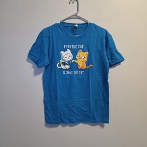 Adventure Time Cartoon Network Blue Cartoon Graphic Tee
